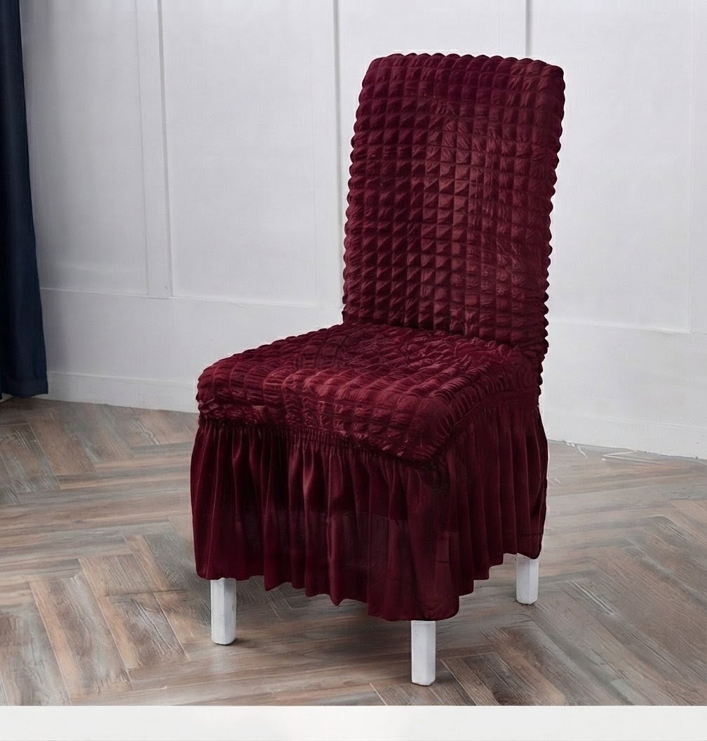 Premium Bubble Frilled Chair Cover - Image 4